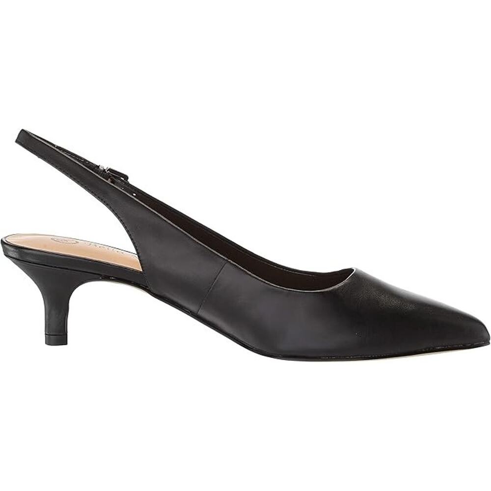 Bella Vita Women's Scarlett Leather Slingback Pumps, Black Size 8.5M